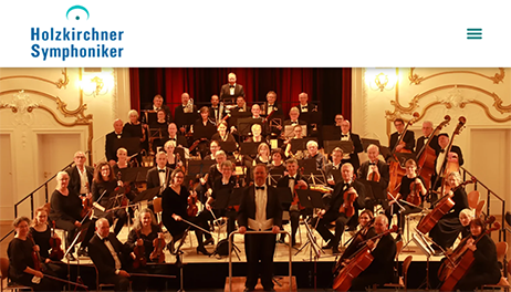 Webdesign für die Holzkirchner Symphoniker e.V., der Verein eines Orchesters